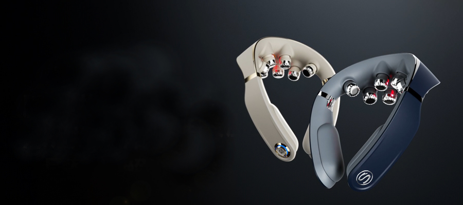 Portable massage wearables powered by proprietary pulse technology for lightweight everyday wellness.